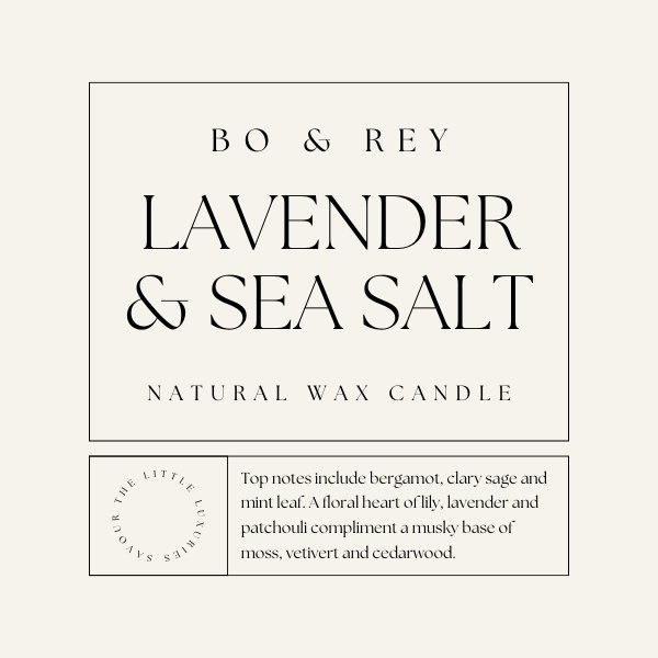 Lavender & Sea Salt Essential Oil Candle