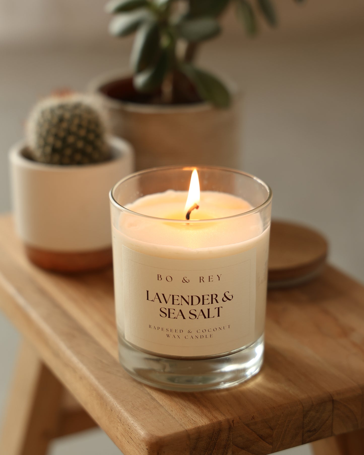 Lavender & Sea Salt Essential Oil Candle